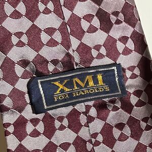 5/$25 XMI For Harold’s 100% Silk from England Handmade in USA Vintage Necktie